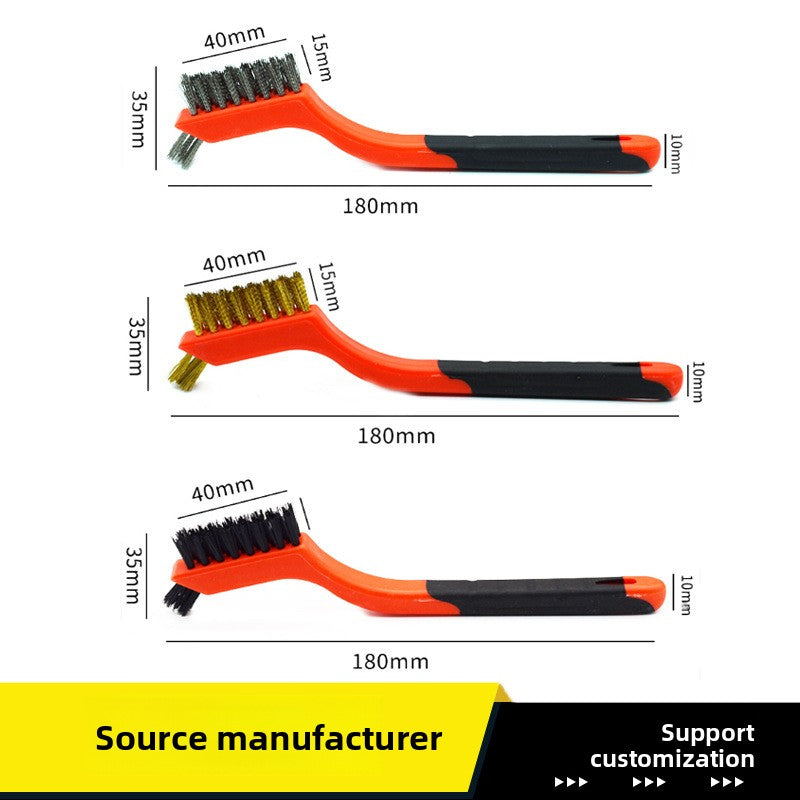Nine-horse 3pc Double-head set of wire brushes