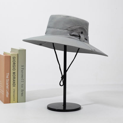 A 15CM wide-brim hat for men's outdoor use