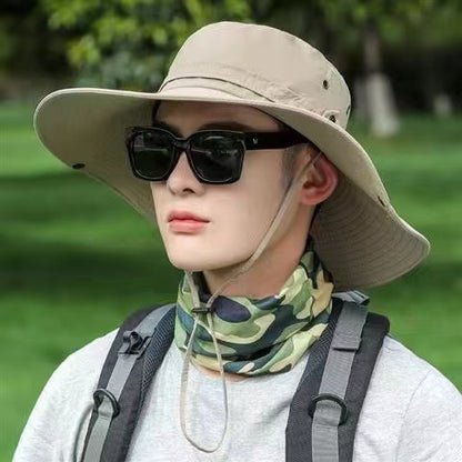 A 15CM wide-brim hat for men's outdoor use