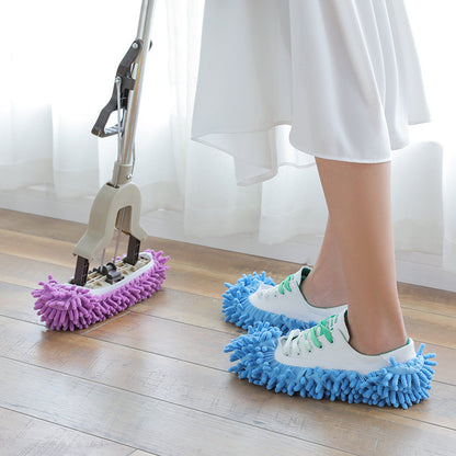 Floor mopping slippers are detachable and washable for cleaning the floor