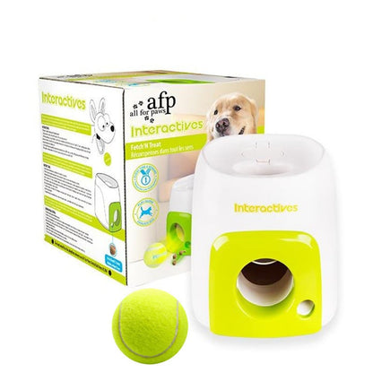 Interactive Tennis Ball Launcher &amp; Treat Dispenser for Dogs