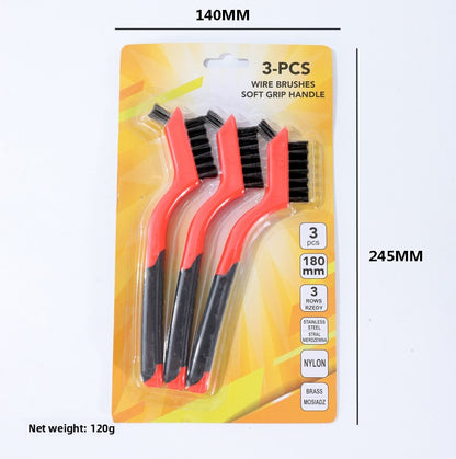 Nine-horse 3pc Double-head set of wire brushes