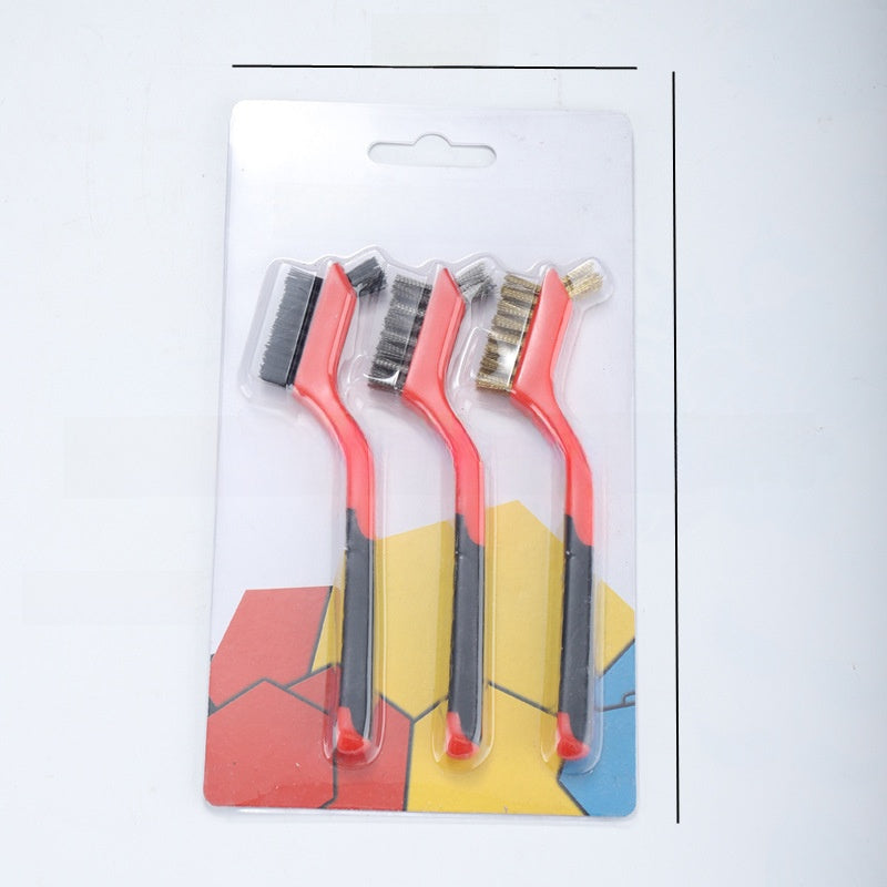 Nine-horse 3pc Double-head set of wire brushes