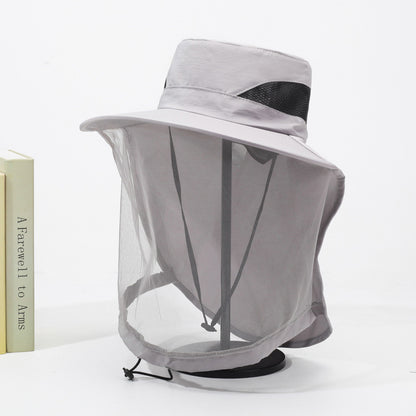 A 15CM wide-brim hat for men's outdoor use