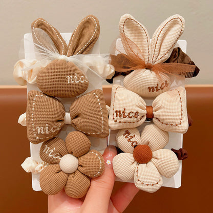 Children's milk coffee-colored flower headband