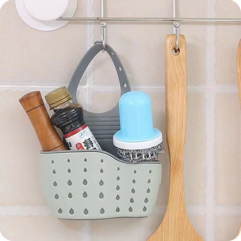 Plastic kitchen sink storage draining basket