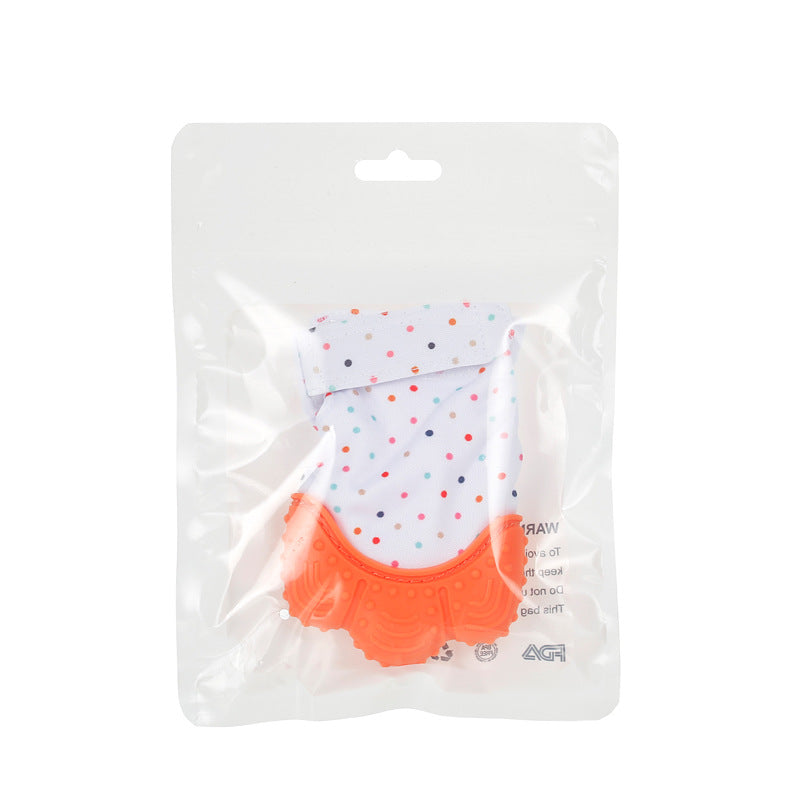 Baby anti-biting silicone teething gloves