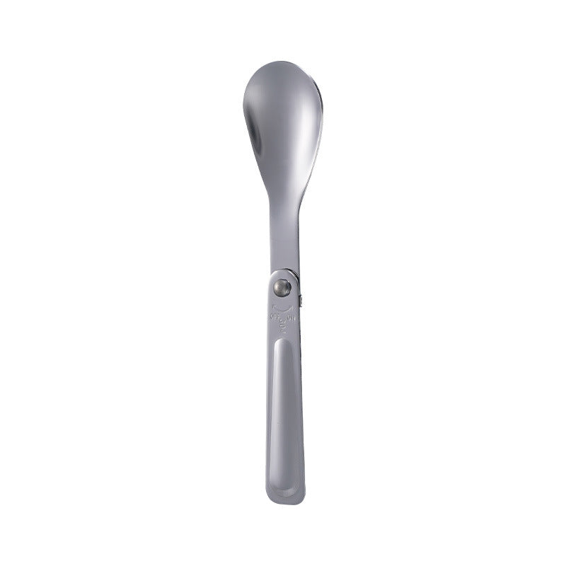 Stainless steel folding spoon outdoor picnic spoon