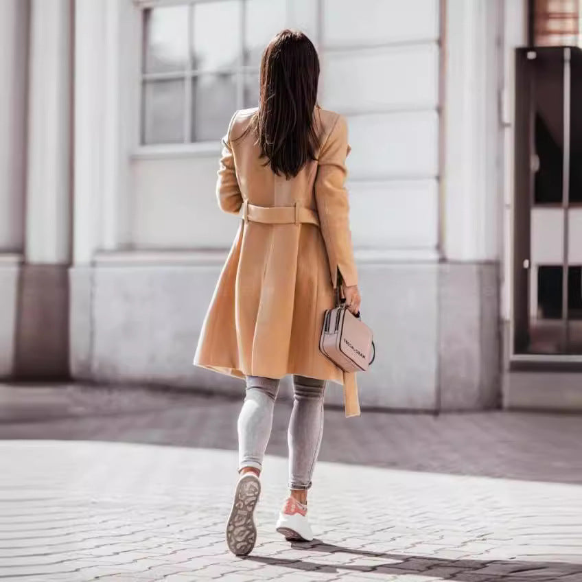 Mid-length wool coat