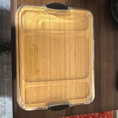 Bamboo cooked food board tray