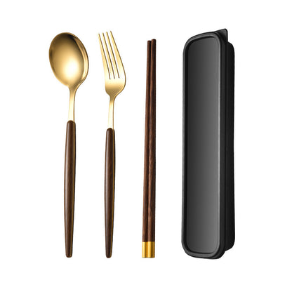 Stainless steel forks chopsticks and spoons