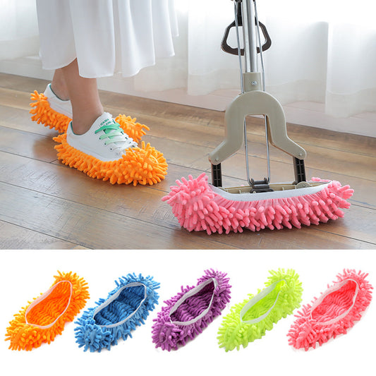 Floor mopping slippers are detachable and washable for cleaning the floor
