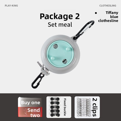 Non-drilled invisible clothes drying line