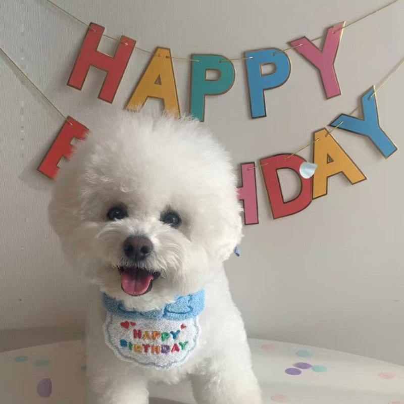 Pet Party Bib – Cute &amp; Colorful Dog/Cat Birthday Accessory