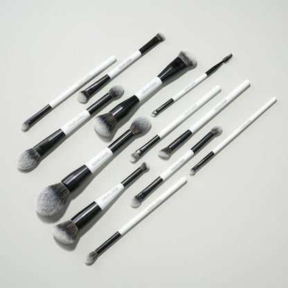 Black and White Double-Tipped Makeup Brush