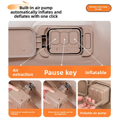 Inflatable mattress for outdoor camping folding bed