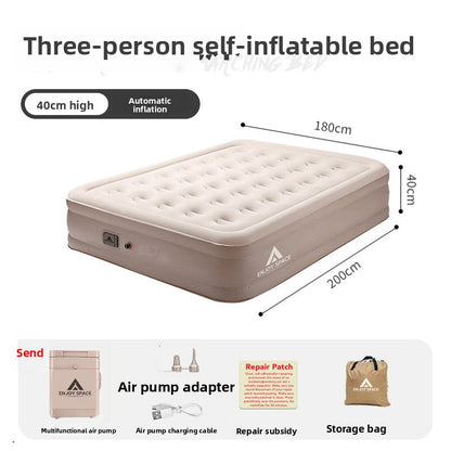 Inflatable mattress for outdoor camping folding bed