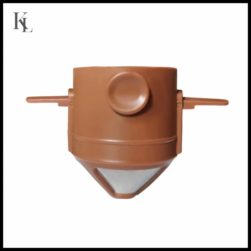 Coffee Maker Portable Set With Stainless Steel Coffee Mug Brown 1pc