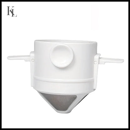 Coffee Maker Portable Set With Stainless Steel Coffee Mug White 1pc