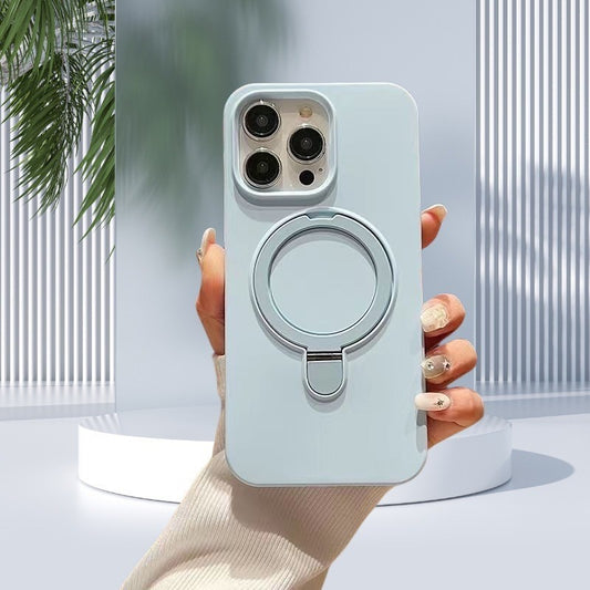 Liquid silicone fulcrum bracket Apple  magnetic suction phone case