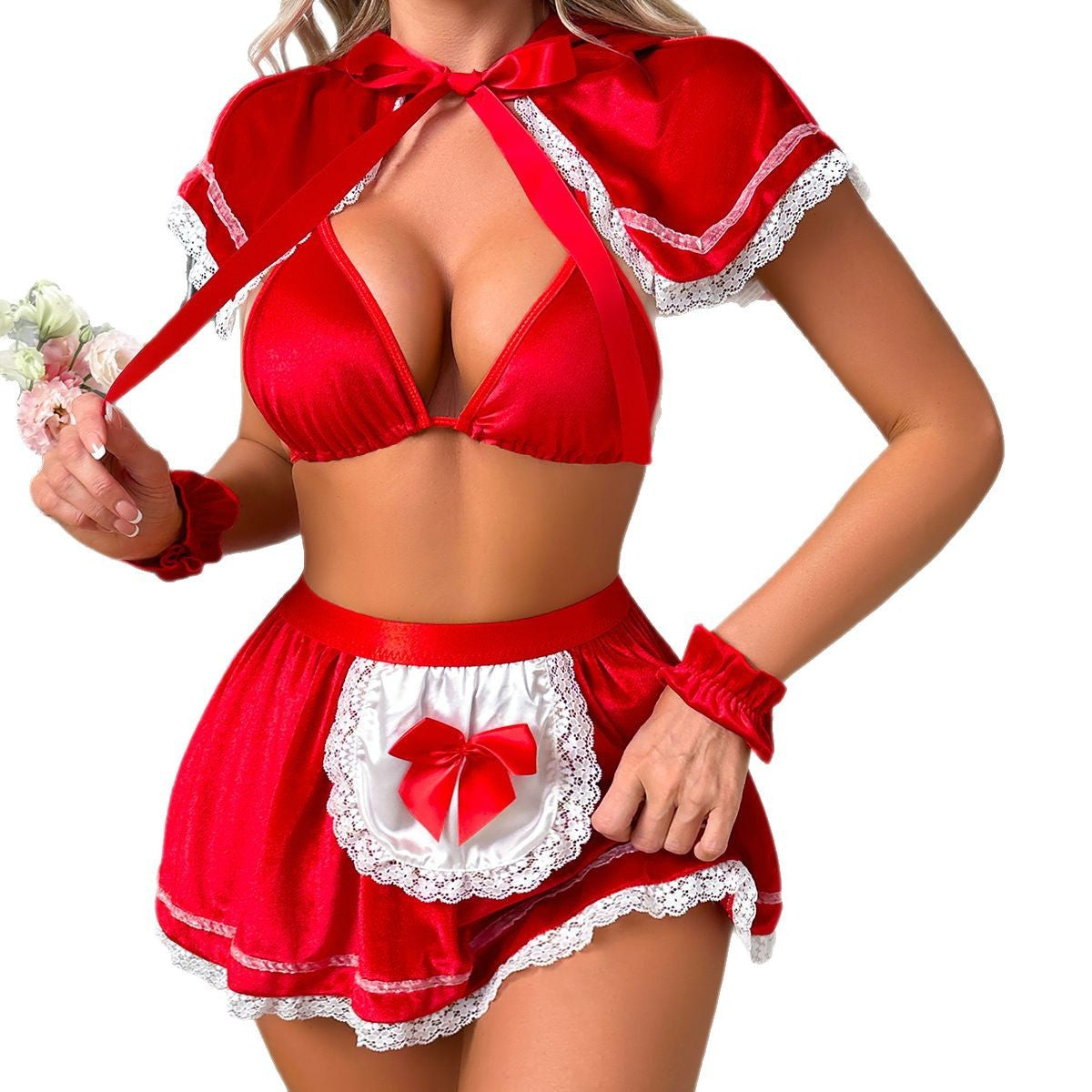 Bows-shaped Christmas neckpiece nurse uniform