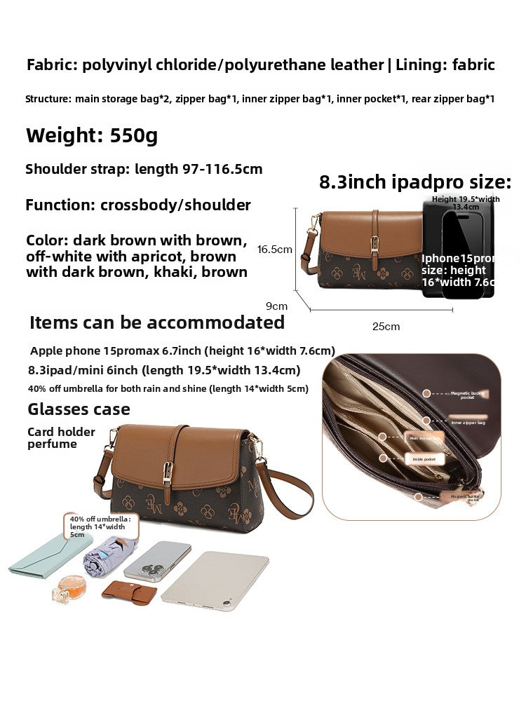 Single shoulder bag - versatile commuter bag