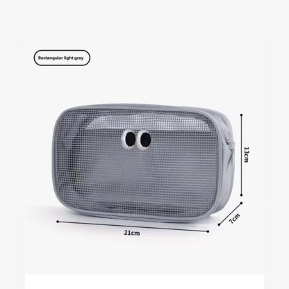 Three-Dimensional Large Capacity Mesh Makeup Wash Bag