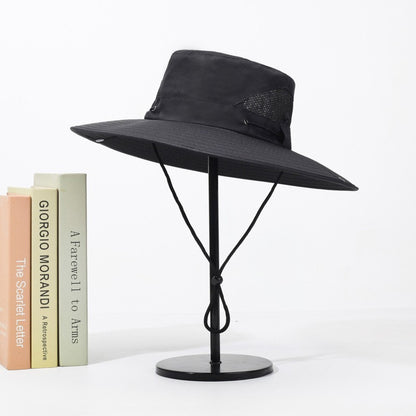 A 15CM wide-brim hat for men's outdoor use