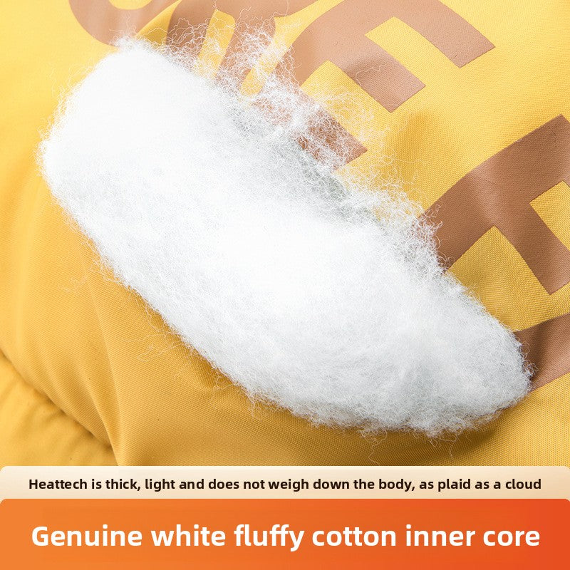A thick portable sleeping bag for double camping to keep warm in winter