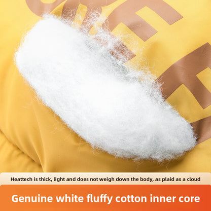 A thick portable sleeping bag for double camping to keep warm in winter