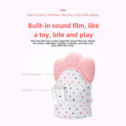 Baby anti-biting silicone teething gloves