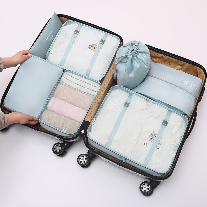 Travel seven-piece storage bag
