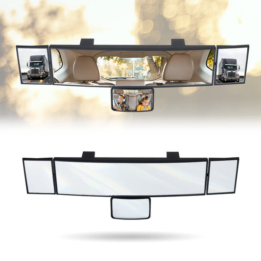 Large field of view car auxiliary rearview mirror