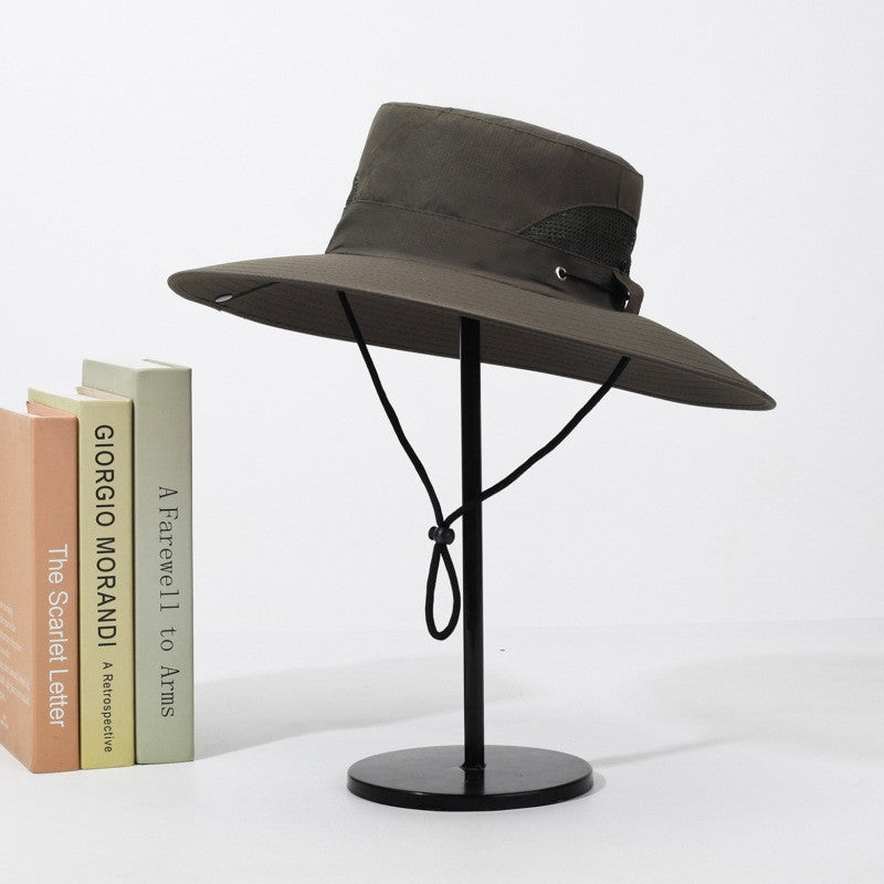 A 15CM wide-brim hat for men's outdoor use