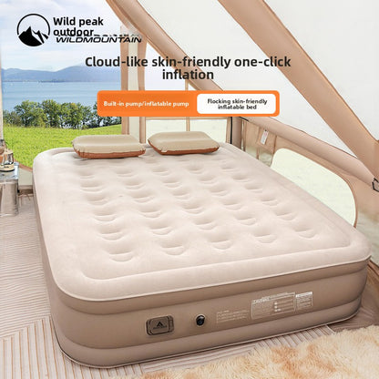 Inflatable mattress for outdoor camping folding bed