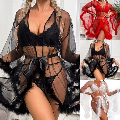 See-through mesh sexy underwear MAO MAO's pajamas