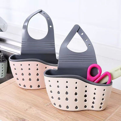 Plastic kitchen sink storage draining basket