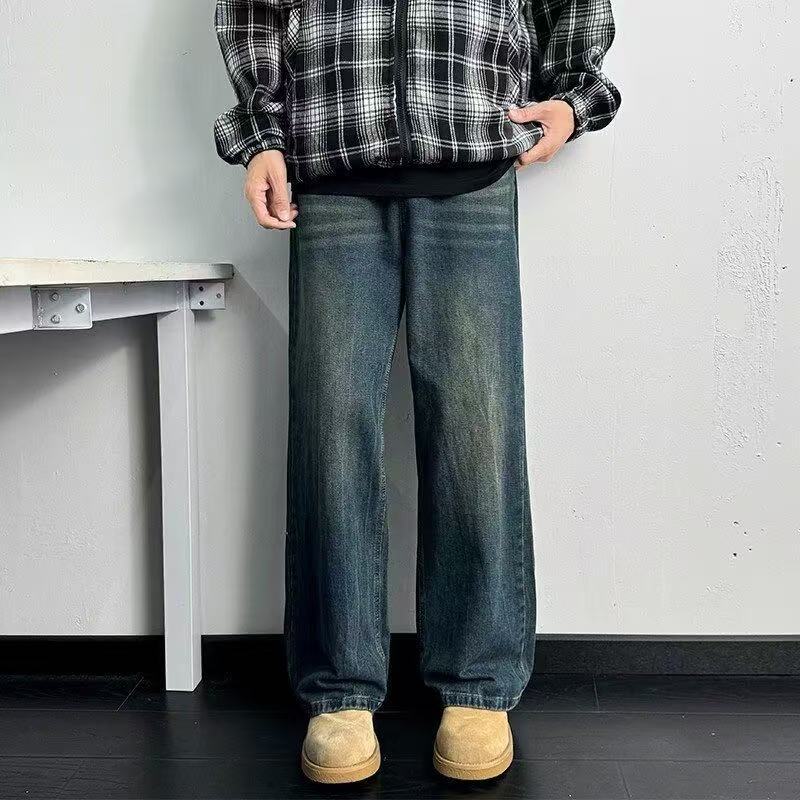 Vintage Washed Blue Denim Jeans