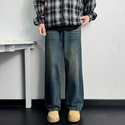 Vintage Washed Blue Denim Jeans