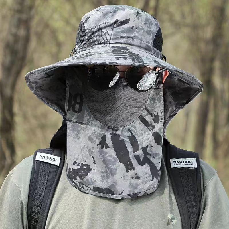 A 15CM wide-brim hat for men's outdoor use