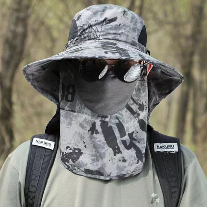 A 15CM wide-brim hat for men's outdoor use