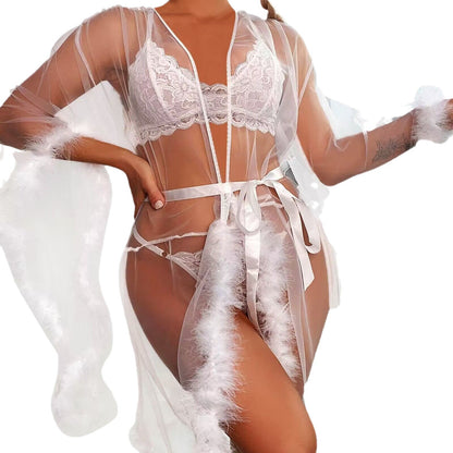 See-through mesh sexy underwear MAO MAO's pajamas