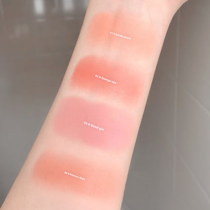 Three-dimensional relief fog color blush