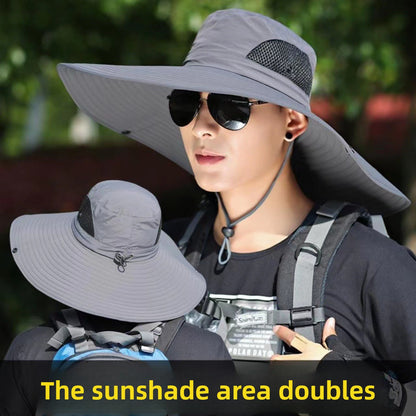 A 15CM wide-brim hat for men's outdoor use