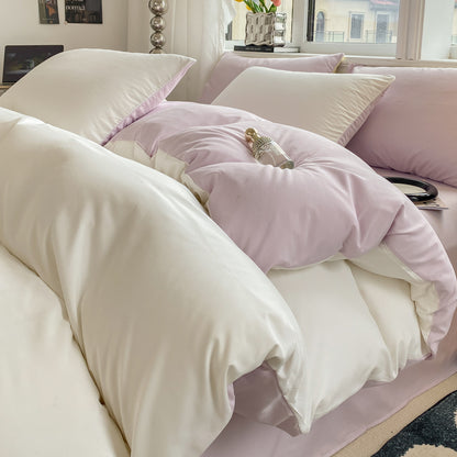 4-piece bedding set, pure cotton bed sheet and duvet cover