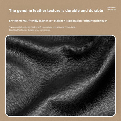Car Perforated Breathable Cowhide Gear Sleeve