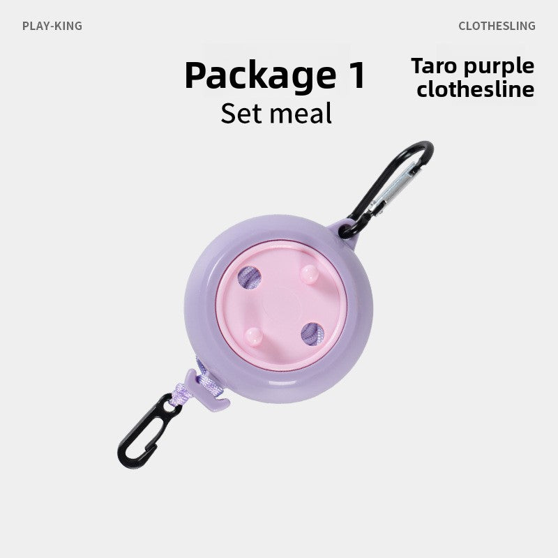 Non-drilled invisible clothes drying line