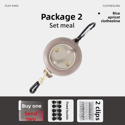 Non-drilled invisible clothes drying line