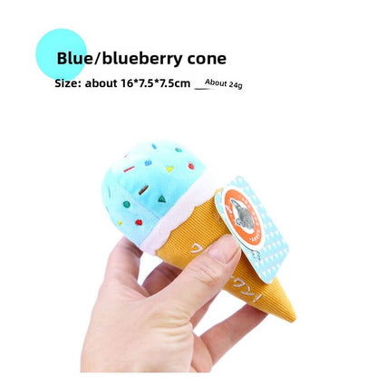 Dog pet toys, shrimp sausages, cheese pizza ice cream cones, training dog toys
