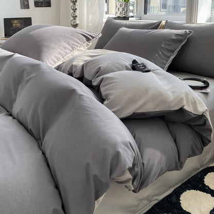 4-piece bedding set, pure cotton bed sheet and duvet cover